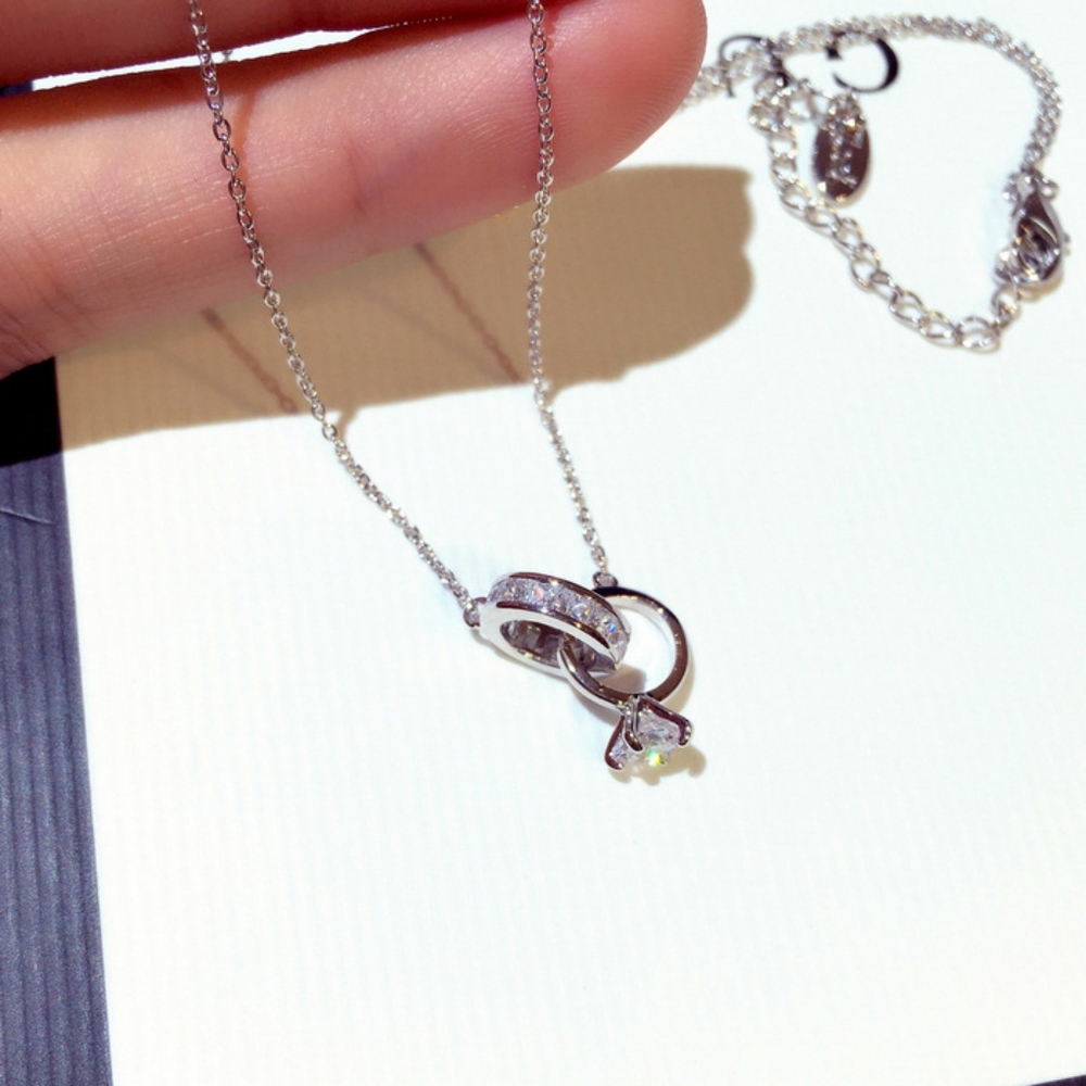 14k gold diamond ring necklace - Picture 15 of 16